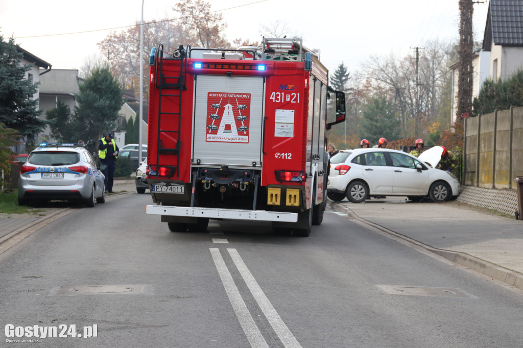 Zderzenie dwóch samochodów w miejscowości Brzezie