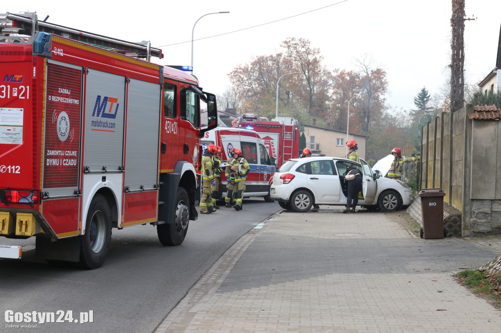 Zderzenie dwóch samochodów w miejscowości Brzezie