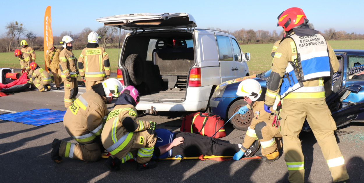 Ćwiczenia na nowej obwodnicy K12 Gostynia i Piasków