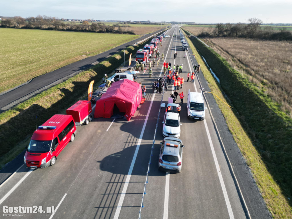Ćwiczenia na nowej obwodnicy K12 Gostynia i Piasków