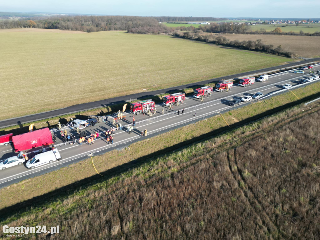 Ćwiczenia na nowej obwodnicy K12 Gostynia i Piasków