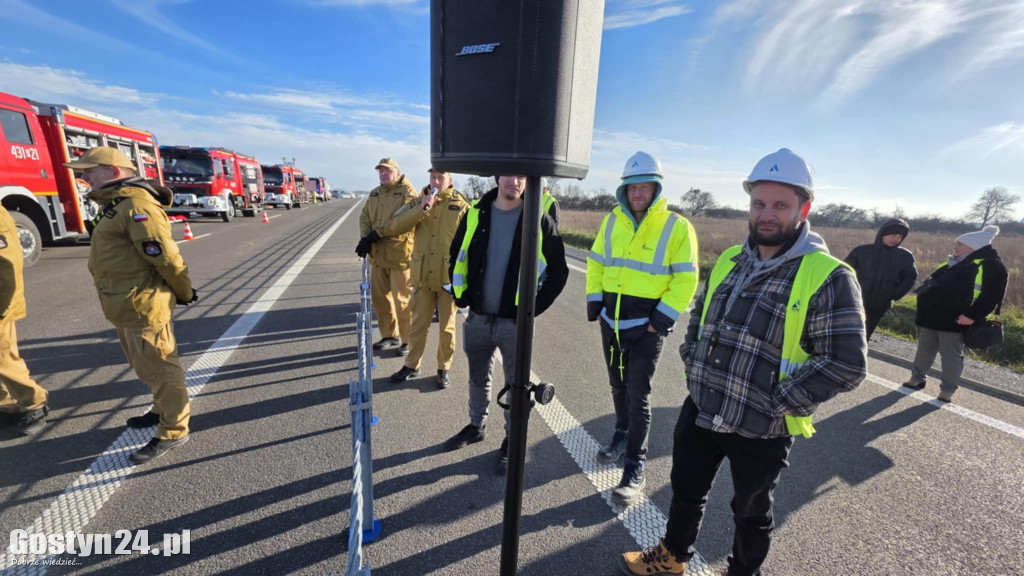 Ćwiczenia na nowej obwodnicy K12 Gostynia i Piasków