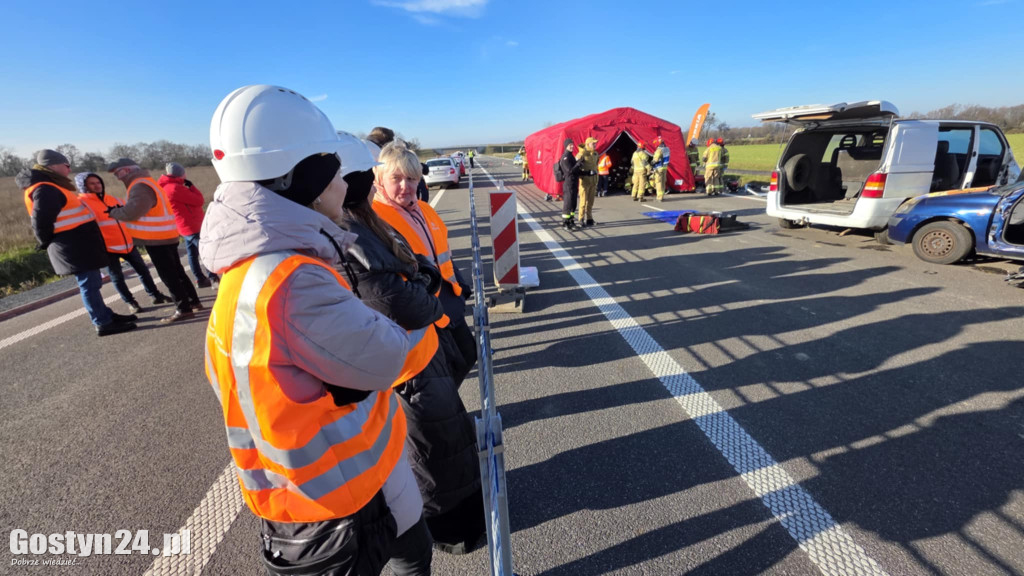 Ćwiczenia na nowej obwodnicy K12 Gostynia i Piasków