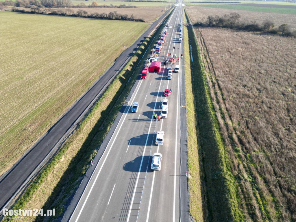 Ćwiczenia na nowej obwodnicy K12 Gostynia i Piasków