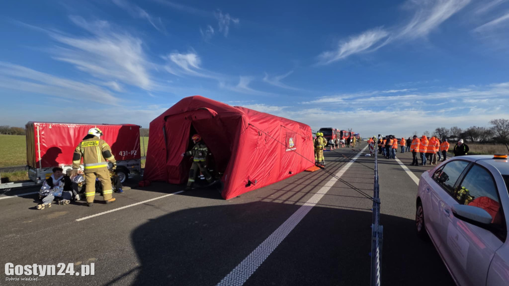 Ćwiczenia na nowej obwodnicy K12 Gostynia i Piasków