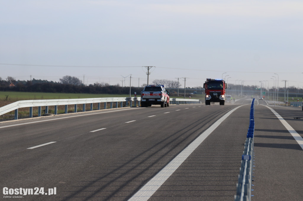 Ćwiczenia na nowej obwodnicy K12 Gostynia i Piasków