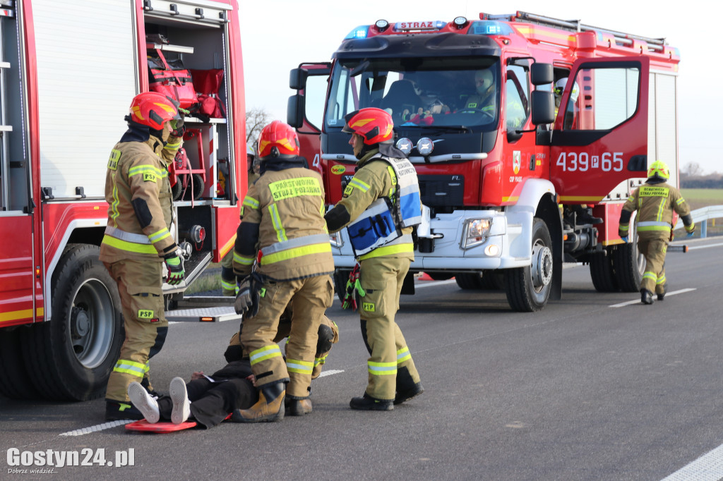 Ćwiczenia na nowej obwodnicy K12 Gostynia i Piasków