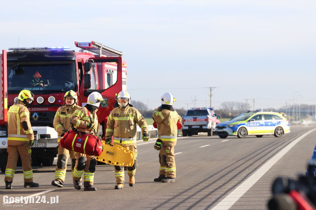 Ćwiczenia na nowej obwodnicy K12 Gostynia i Piasków