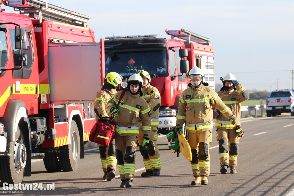 Ćwiczenia na nowej obwodnicy K12 Gostynia i Piasków
