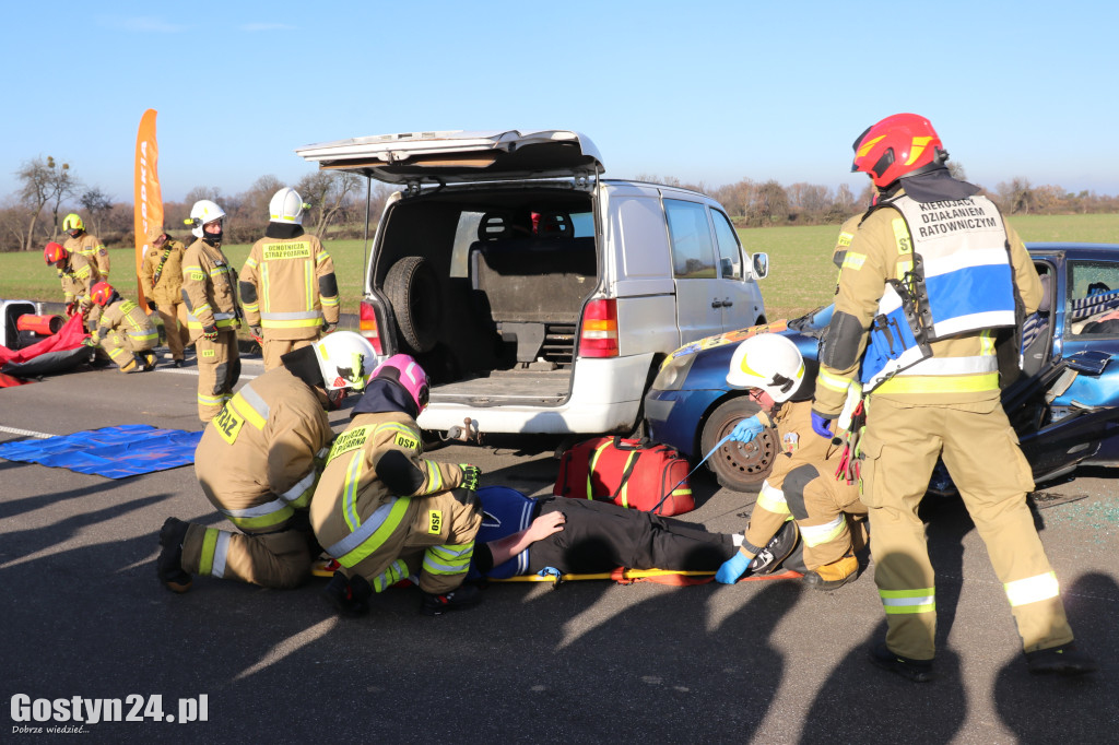 Ćwiczenia na nowej obwodnicy K12 Gostynia i Piasków