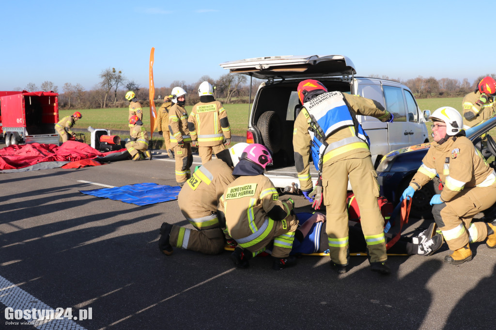 Ćwiczenia na nowej obwodnicy K12 Gostynia i Piasków