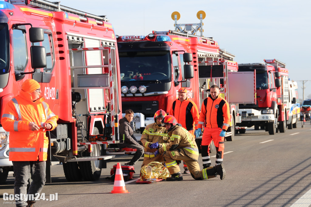 Ćwiczenia na nowej obwodnicy K12 Gostynia i Piasków