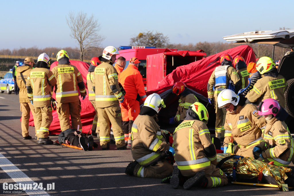 Ćwiczenia na nowej obwodnicy K12 Gostynia i Piasków