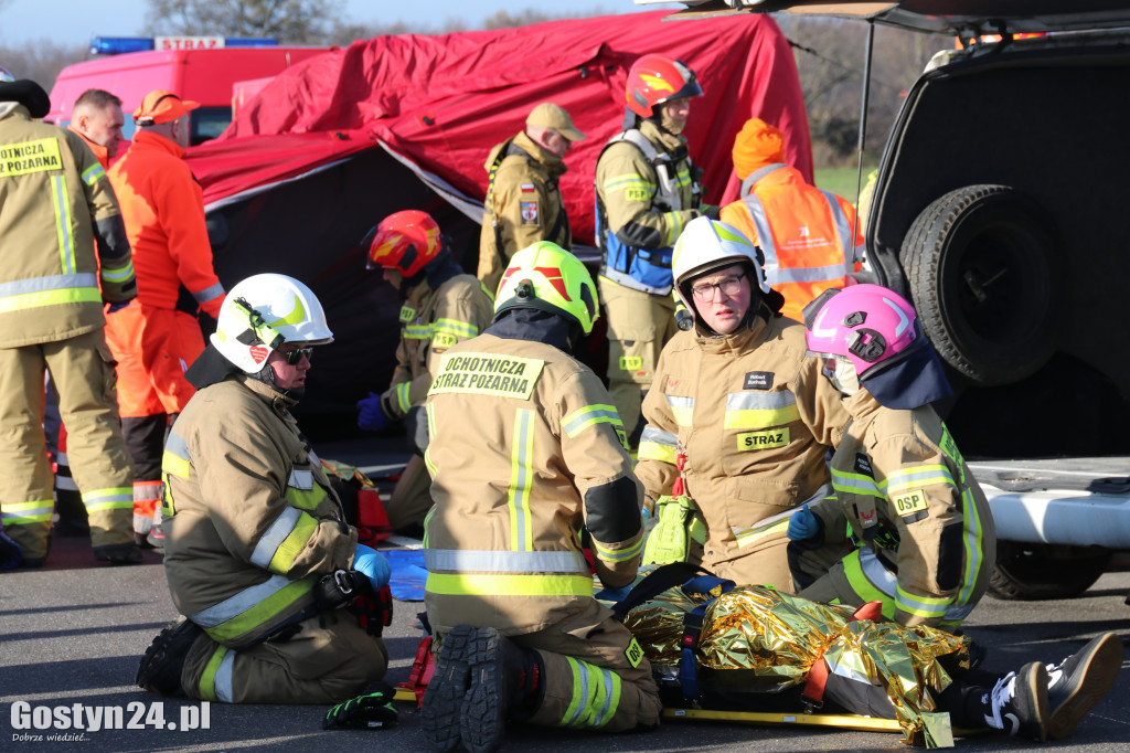 Ćwiczenia na nowej obwodnicy K12 Gostynia i Piasków