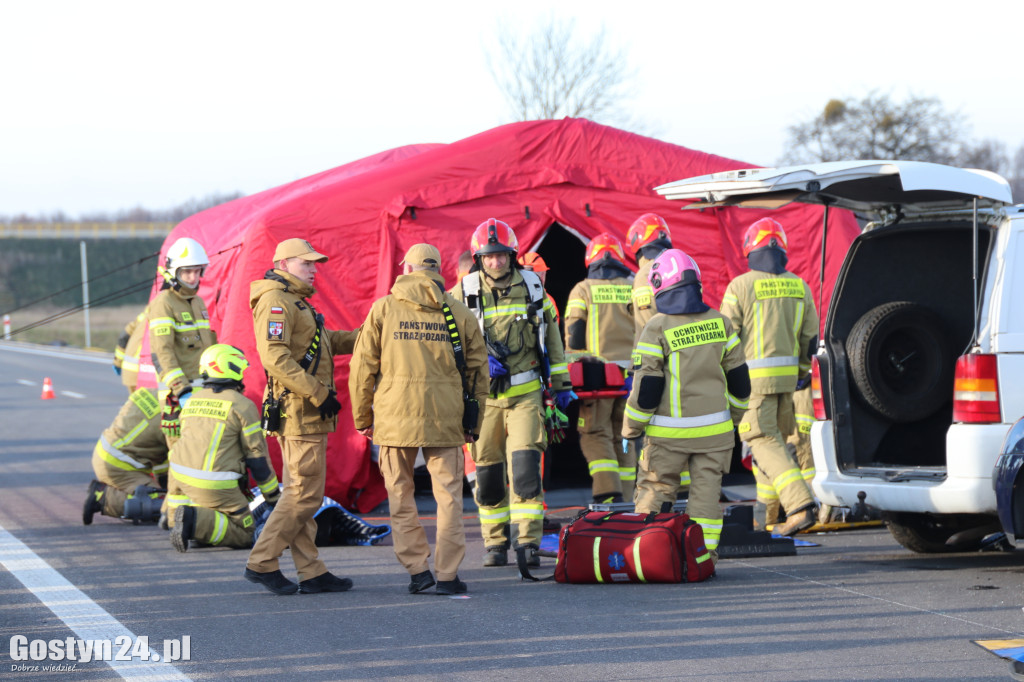 Ćwiczenia na nowej obwodnicy K12 Gostynia i Piasków