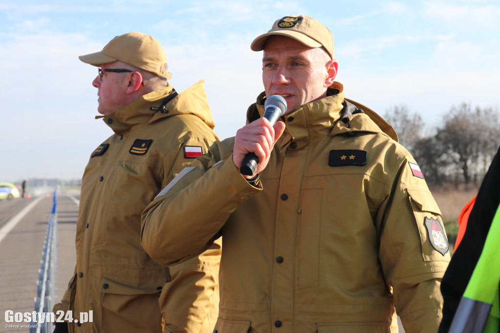 Ćwiczenia na nowej obwodnicy K12 Gostynia i Piasków