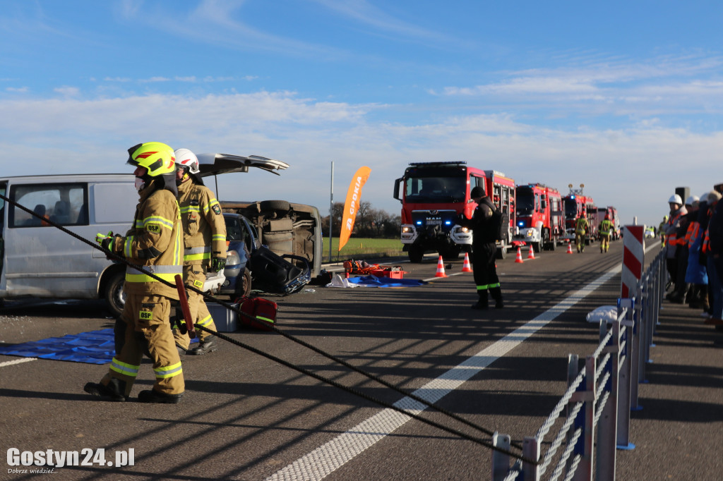 Ćwiczenia na nowej obwodnicy K12 Gostynia i Piasków