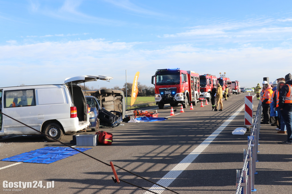 Ćwiczenia na nowej obwodnicy K12 Gostynia i Piasków