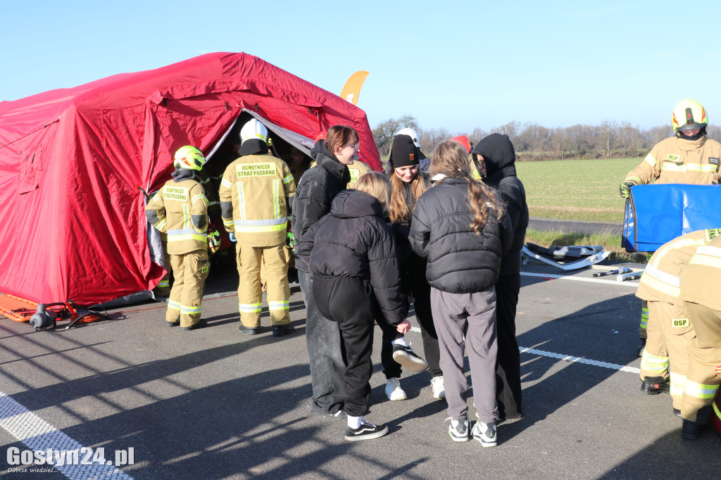 Ćwiczenia na nowej obwodnicy K12 Gostynia i Piasków