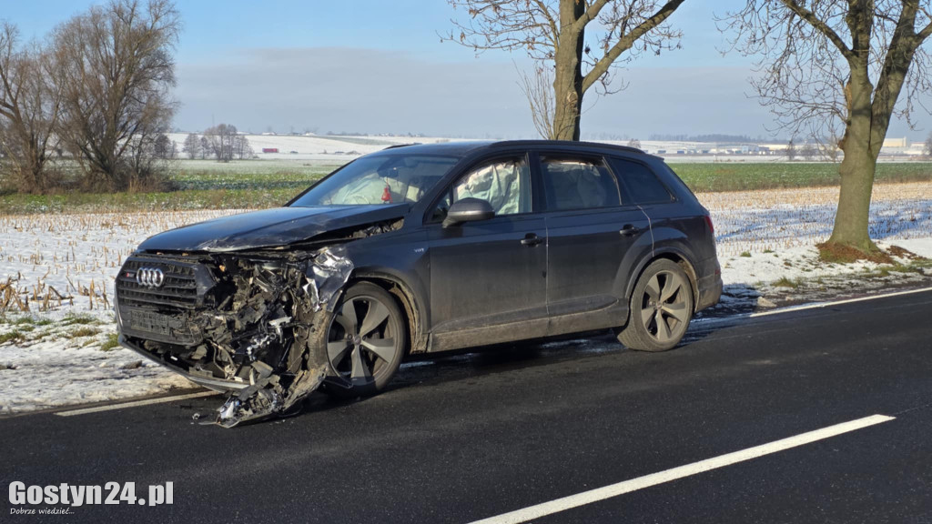 Wypadek na DW434. Zderzyły się dwa auta