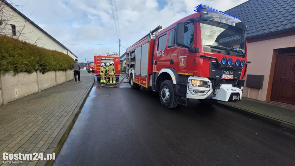 Pożar budynku garażowego w Pogorzeli