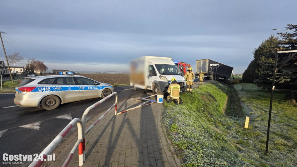 Zderzenie dwóch pojazdów w Żychlewie