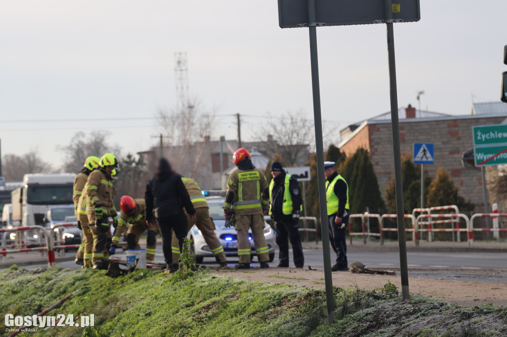 Zderzenie dwóch pojazdów w Żychlewie