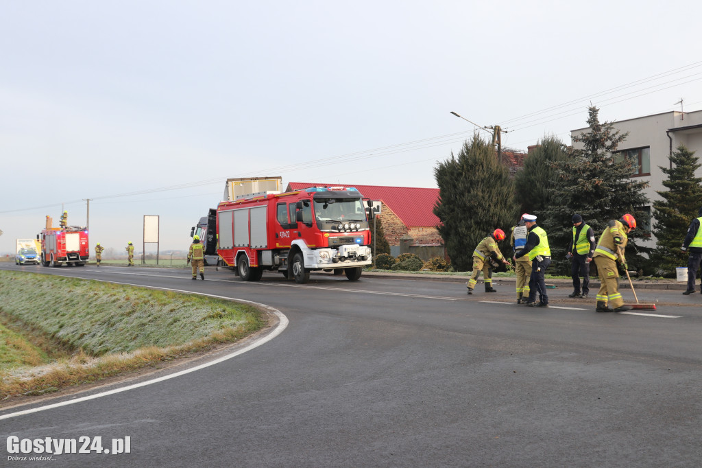 Zderzenie dwóch pojazdów w Żychlewie