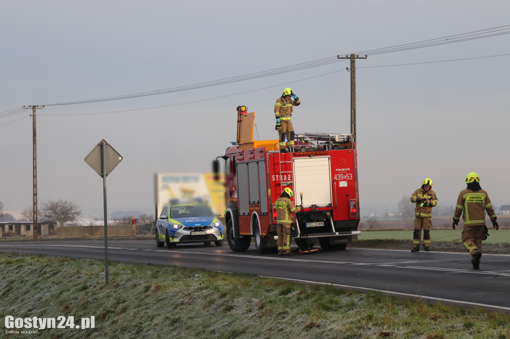 Zderzenie dwóch pojazdów w Żychlewie