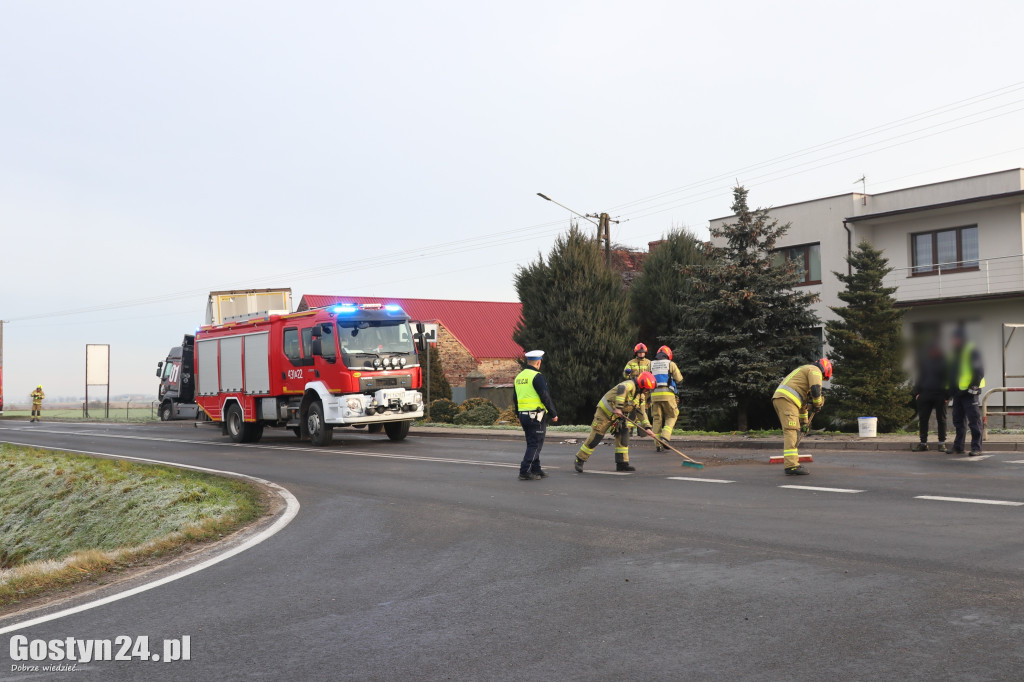 Zderzenie dwóch pojazdów w Żychlewie
