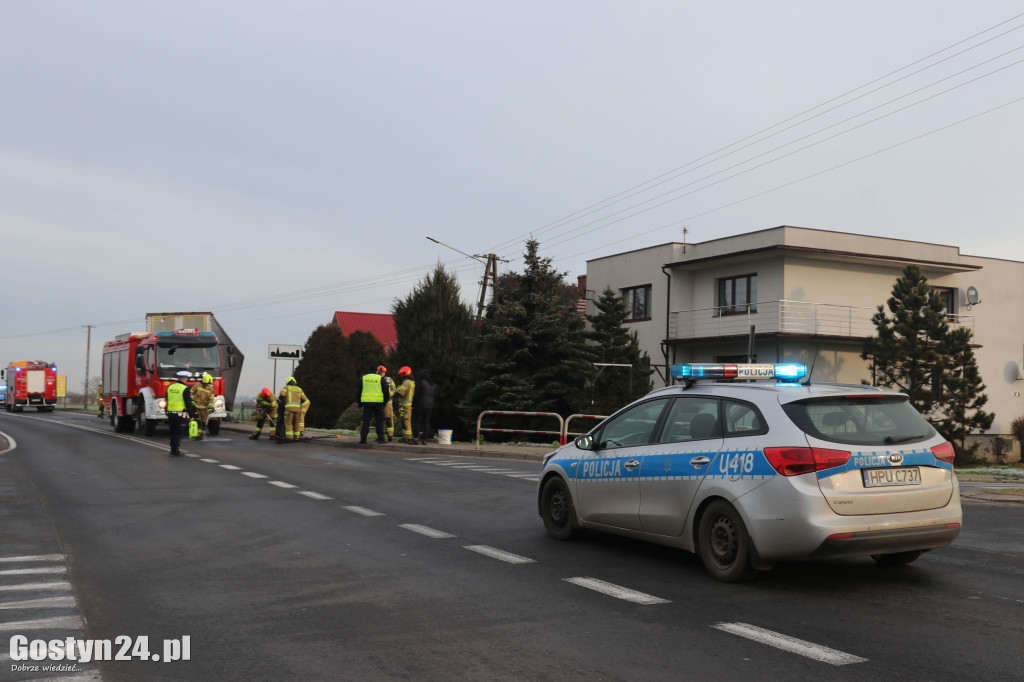 Zderzenie dwóch pojazdów w Żychlewie
