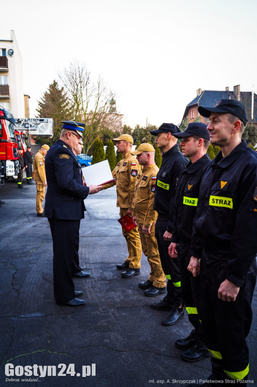 Pożegnanie ze służbą w gostyńskiej PSP