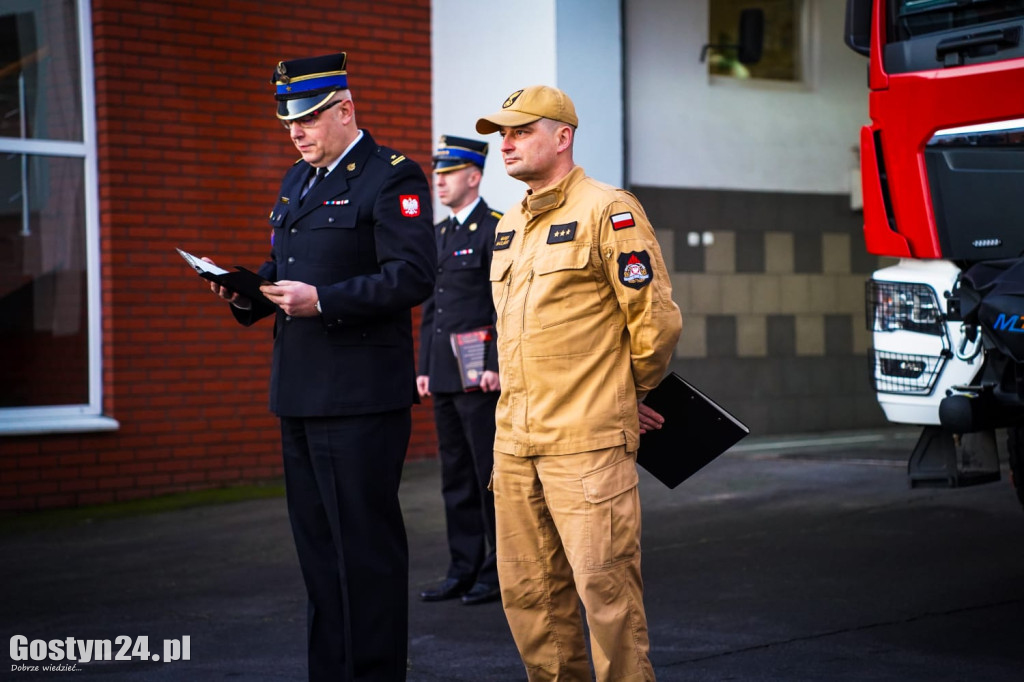 Pożegnanie ze służbą w gostyńskiej PSP