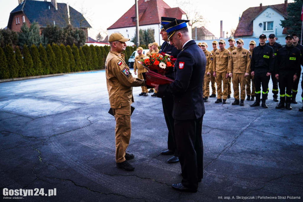 Pożegnanie ze służbą w gostyńskiej PSP