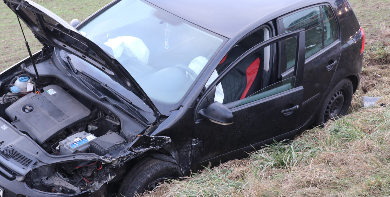 Wypadek na prostej drodze Lipie-Szelejewo Drugie