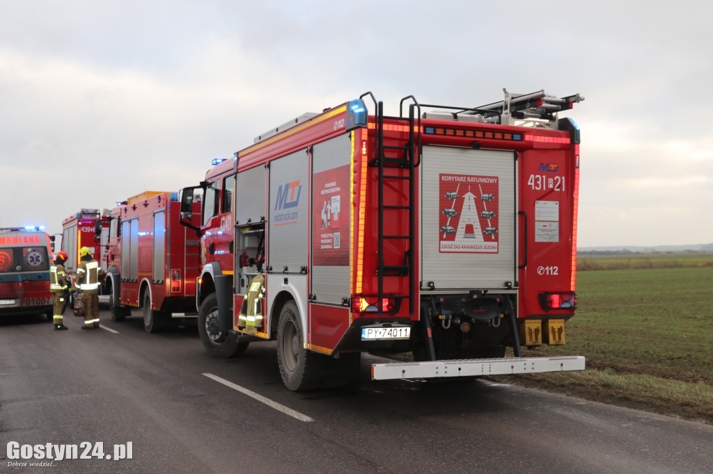 Wypadek na prostej drodze Lipie-Szelejewo Drugie