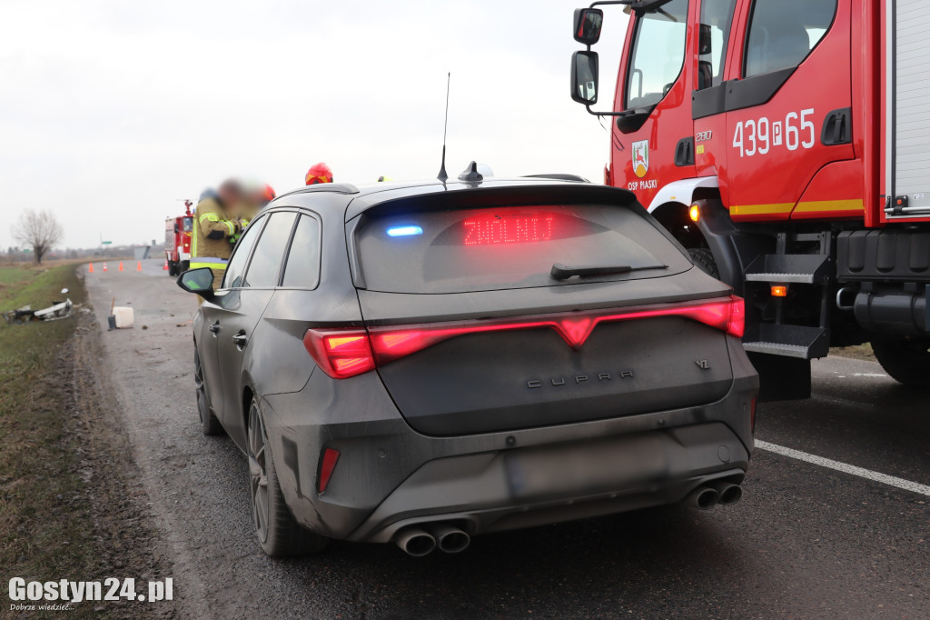 Wypadek na prostej drodze Lipie-Szelejewo Drugie