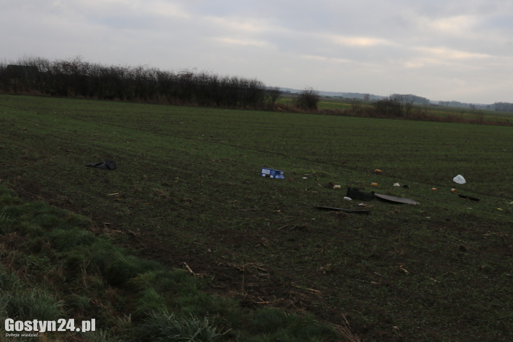 Wypadek na prostej drodze Lipie-Szelejewo Drugie
