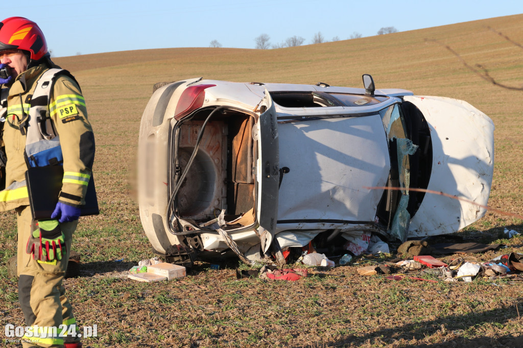 Wypadek na wyjeździe z Gostynia