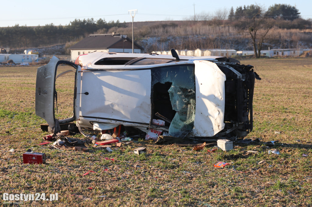 Wypadek na wyjeździe z Gostynia