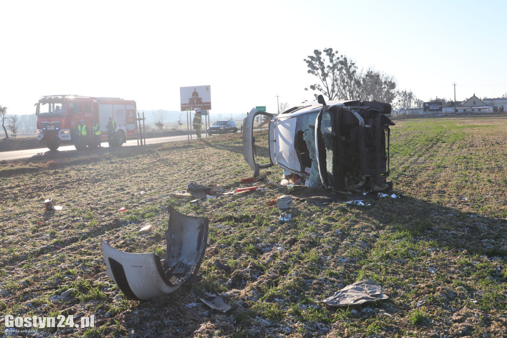 Wypadek na wyjeździe z Gostynia