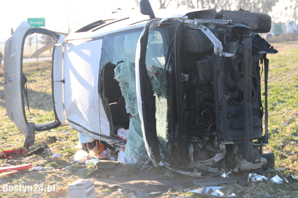Wypadek na wyjeździe z Gostynia