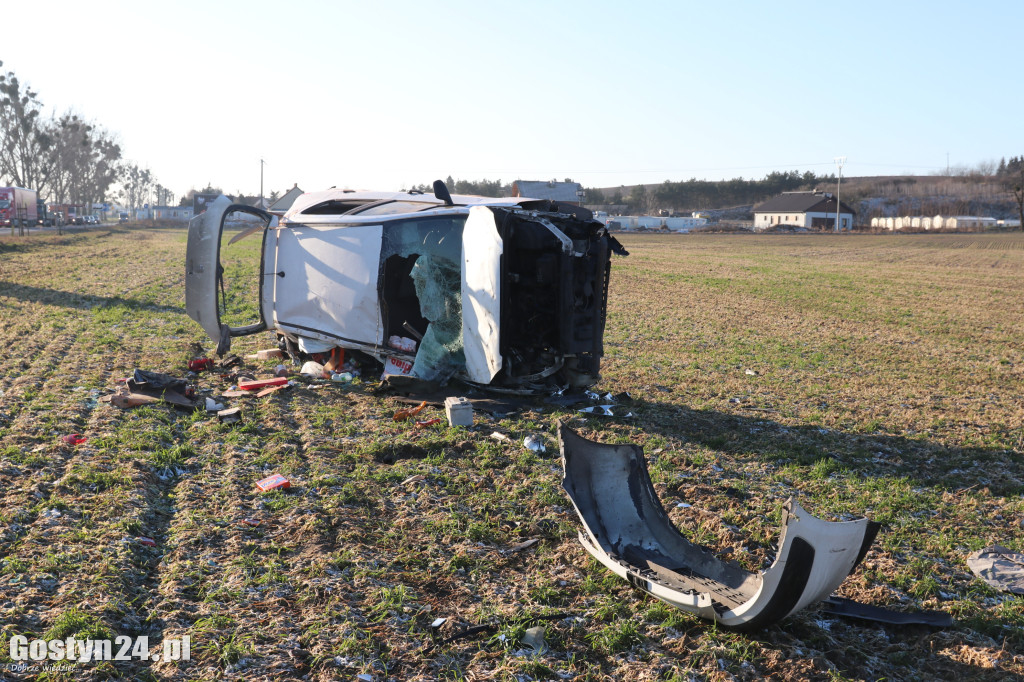 Wypadek na wyjeździe z Gostynia