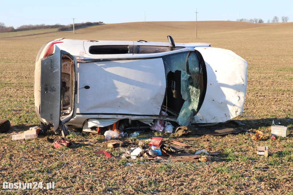 Wypadek na wyjeździe z Gostynia