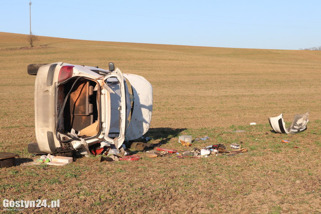 Wypadek na wyjeździe z Gostynia