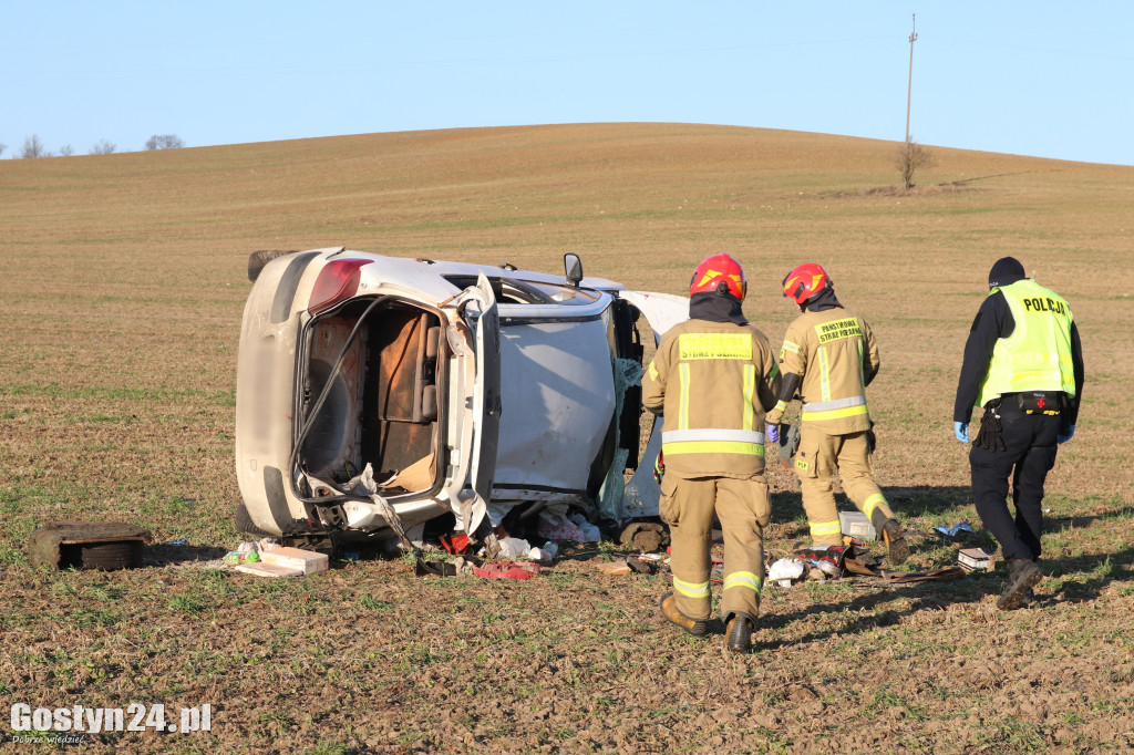 Wypadek na wyjeździe z Gostynia