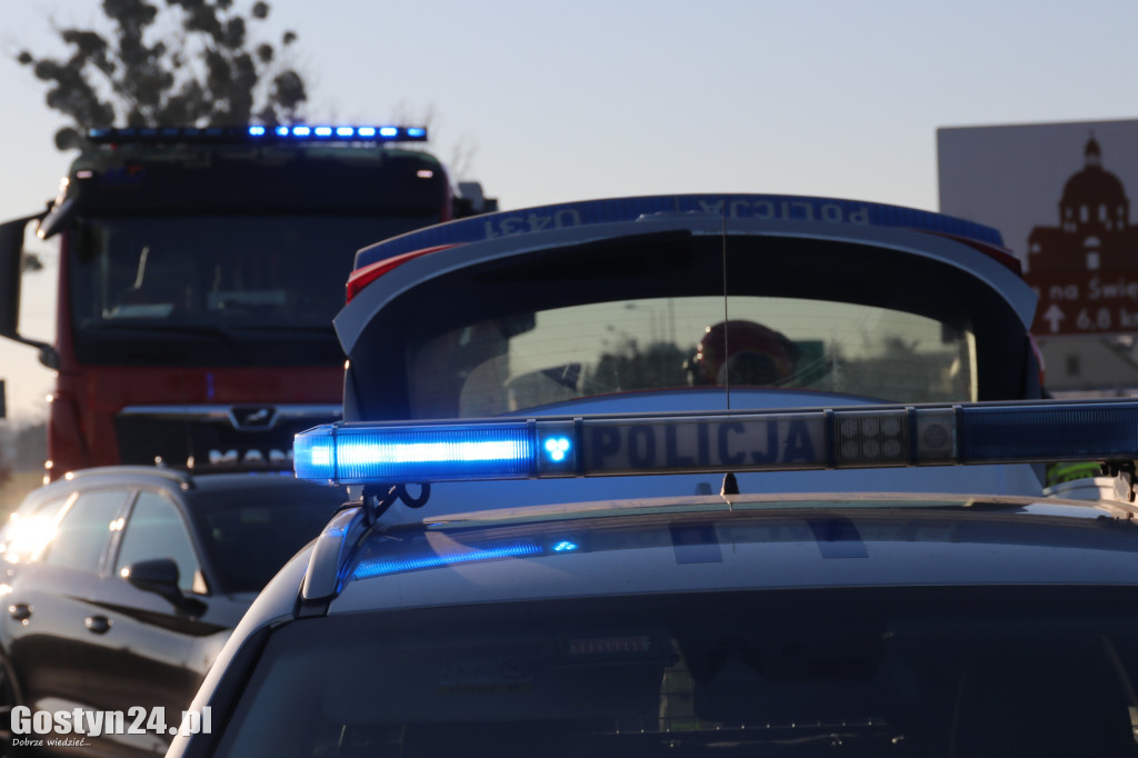 Wypadek na wyjeździe z Gostynia