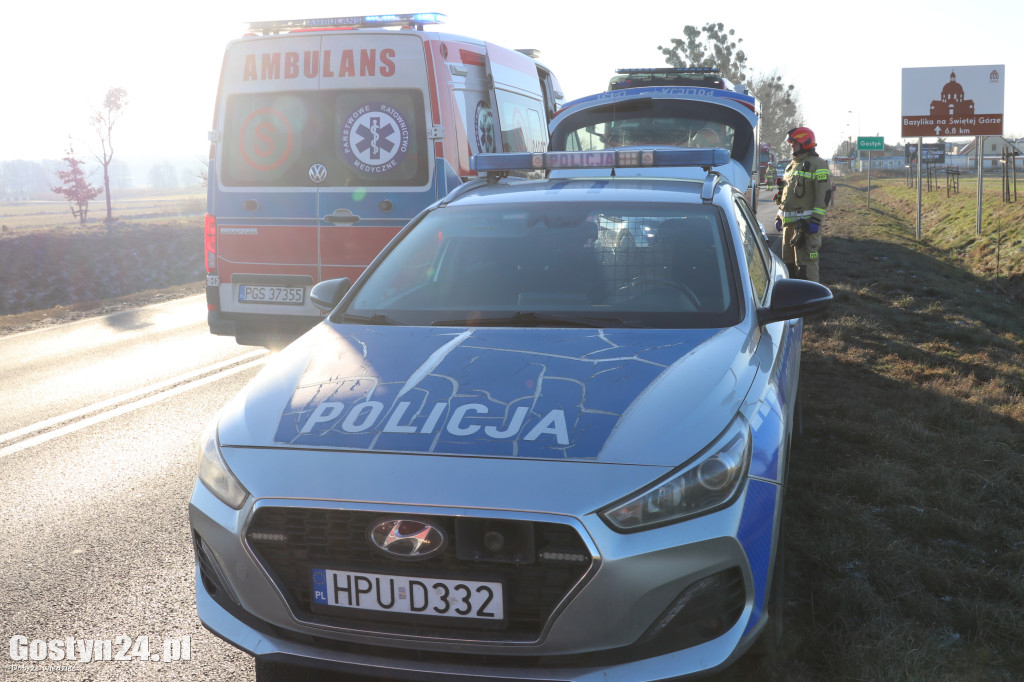 Wypadek na wyjeździe z Gostynia