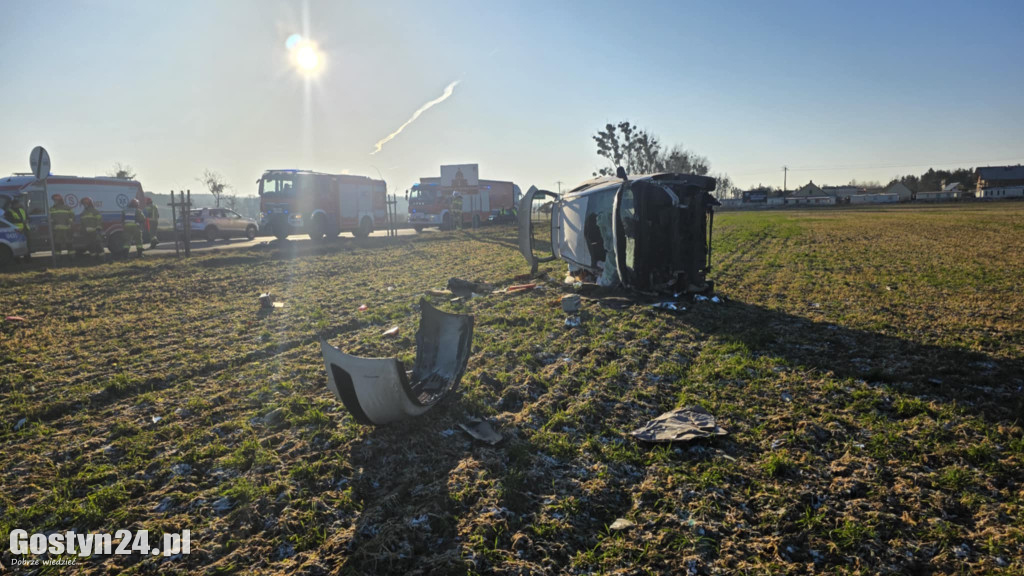 Wypadek na wyjeździe z Gostynia