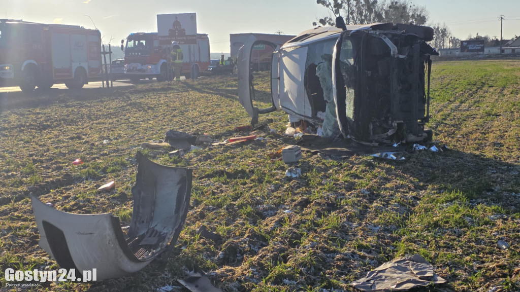 Wypadek na wyjeździe z Gostynia